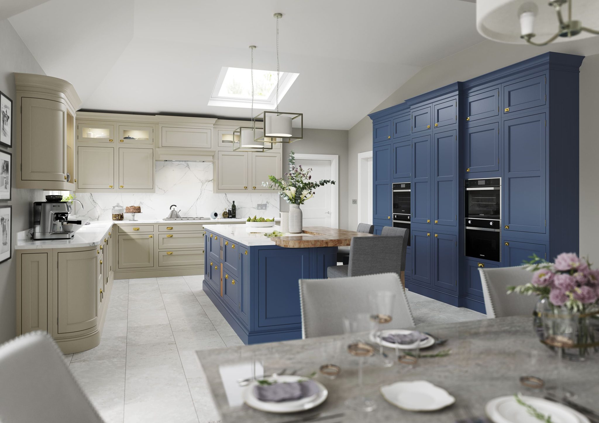 Belgravia Parisian Blue and Stone classic kitchen